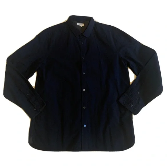 calvin klein navy blue dress shirt Men's Navy Long Sleeve Dress Shirt, Stain Repellent, Wrinkle Resistant